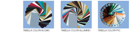 tabella colori acciaio alluminio pvc